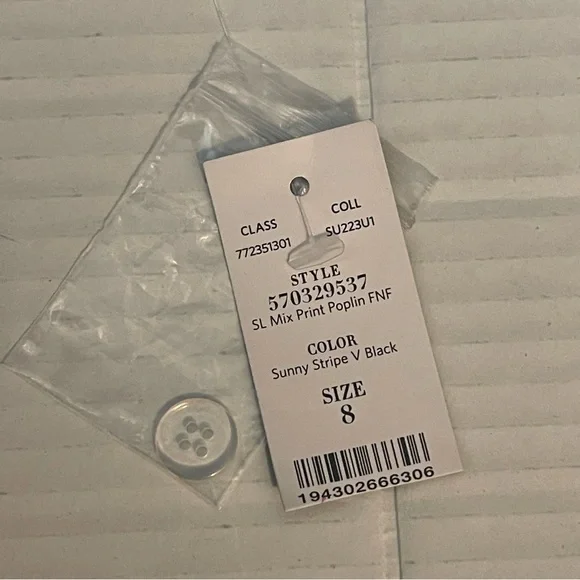 WHBM Black White Striped Floral Sundress Dress NWT - Picture 10 of 13